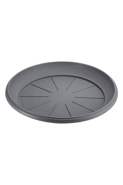 BAMI NETWORK Farfurie Ghiveci Flori Plastic Antracit Ø41x4.8cm Gradina