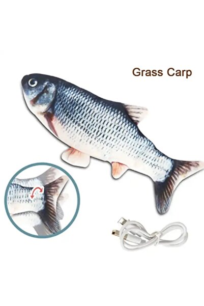 Choice1 Carp G506 Pet Cat Pet Dog Soft Plush Toy USB Charging Electric Simula...