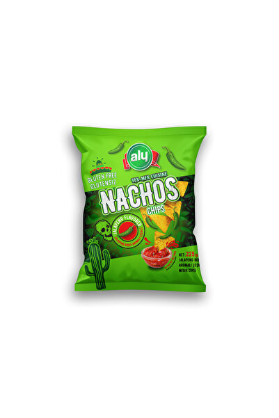 Aly Jalapeno Biber Aromalı Glutensiz Nachos Cips 225 Gr