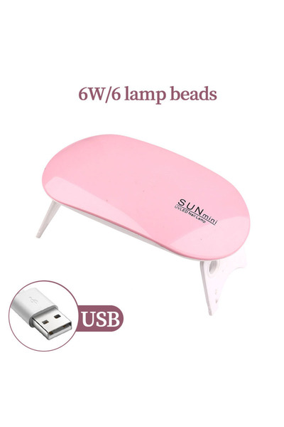 Choice Pink-A 6 LED Mini Mouse Gel Nails 6W Polish Drying Lamp Portable UV Ma...