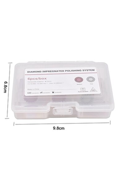 Choice 1box 6pcs/box Dental Polisher Composite Resin Diamond Impregnated 2-St...