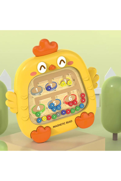 Choice Yellow Montessori Sorting Games Magnetic Color Number Maze Board Pen M...