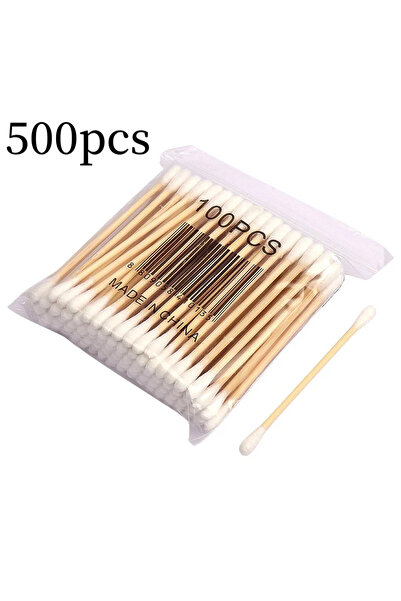 Choice 500pcs 500/1000pcs Double-Headed Wood Cotton Swabs for Nose & Ear Clea...