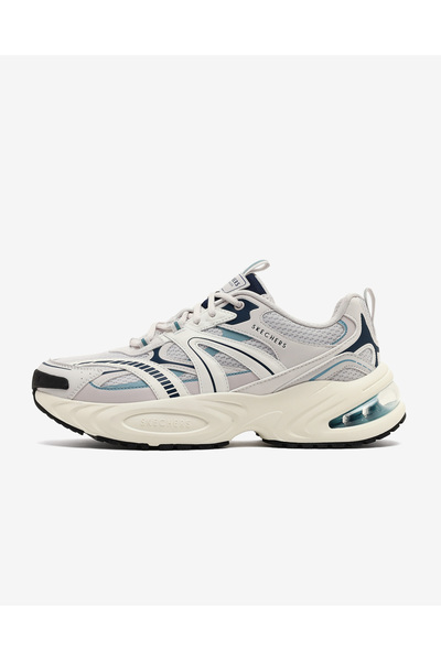 SKECHERS حذاء رياضي رجالي من MOONHIKER AIR - SCALE UP باللون الأبيض/الرمادي 1...