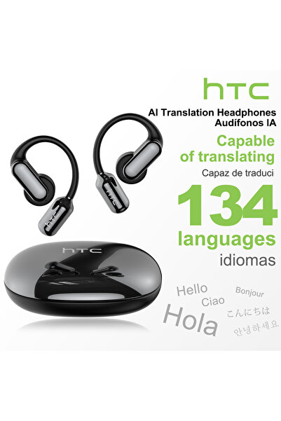 Choice black AI 【Replaceable battery】HTC NE50 Bluetooth Earphone AI Translati...