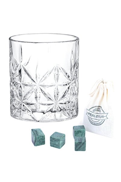 PERLOTUS 330 Cc Paris Series Large Goblet Whiskey Glass and 4 Whiskey Stones ...