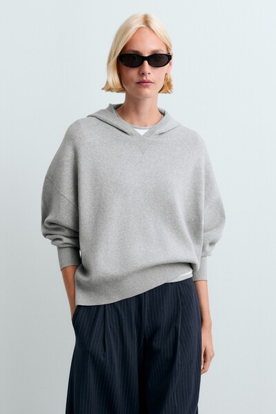 Oysho Pamuk karışımlı kapüşonlu sweatshirt