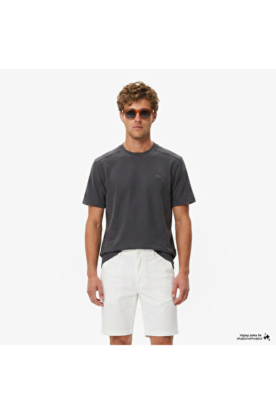 Lacoste Erkek Relaxed Fit Bisiklet Yaka Koyu Gri T-Shirt
