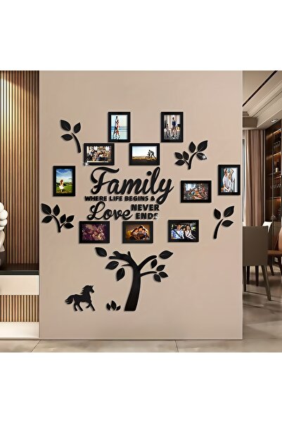 Choice إطار صور ثلاثي الأبعاد أسود من الأكريليك، مقاس 120 × 120 سم، لتزيين ال...