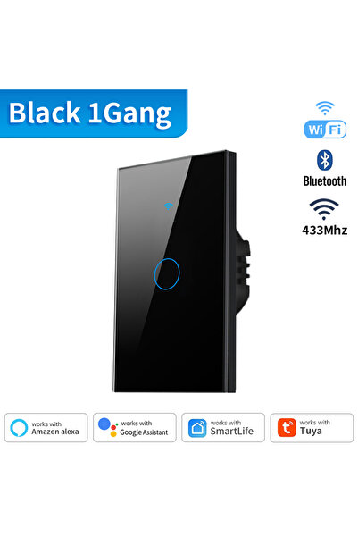 Choice18 طريقتان لتوصيل الأسلاك: مفتاح حائط ذكي Blakc 1Gang TNCE Tuya US يعمل...