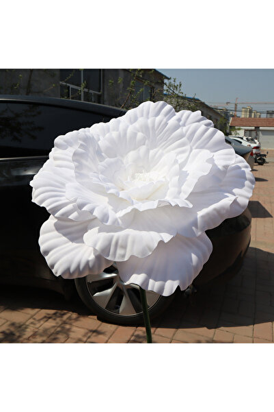Choice 60cm white 60cm PE Artificial Peony Giant Rose Foam Flower Window Disp...