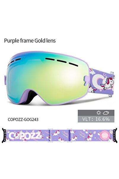 Choice Unicorn COPOZZ 4-15 Years Old Kids Ski Goggles Anti-fog Children Snowb...