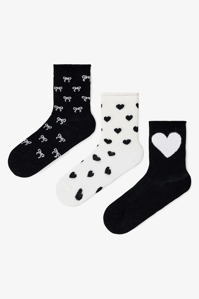 Penti Love Bows Girl's Bow Cotton 4-Piece Socks