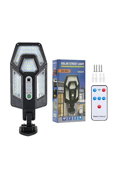 Choice 55LED 8000LM Powerful Solar Wall Lamp with Remote Outdoor IP65 Waterpr...