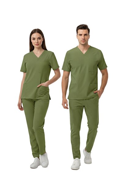ÇİZGİ MEDİKAL Grasshopper Dr. Greys Doctor Nurse Medical Scrubs Set Luxury Ly...
