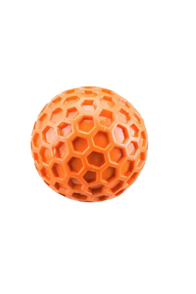 Choice5 L-6.5CM Orange Indestructible Interactive Ball Dog Chewing Toy for Sm...