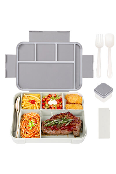 Choice 1 5 Grey Bento Lunch Box for Kids Adult Student Bento Boxes Lunch Cont...