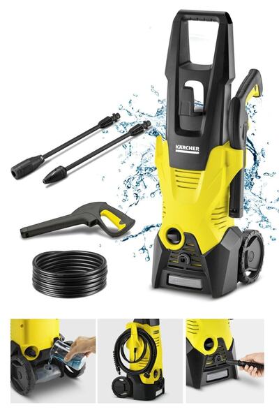 Karcher K3 Eu 1600 W 120 Bar Basınçlı Oto Yıkama Makinesi ve 5 Lt Deterjan