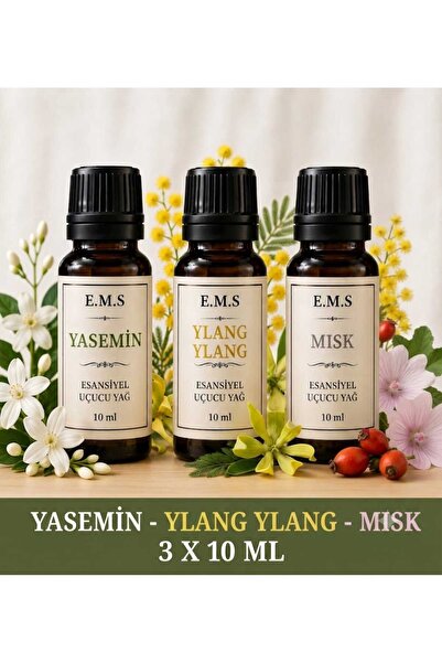 E.M.S AVM YASEMİN - YLANG YLANG - MİSK Esansiyel Uçucu Yağ Buhurdanlık Yağı D...