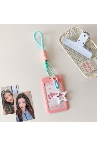 Choice1 B Sweet Girl Star Pendant Card Case Flip Cover Accessory Card Holder ...