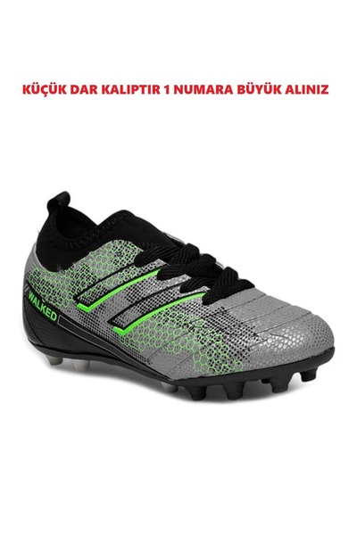 Walked Yarım Boğazlı Çorap Bilekli Erkek Çocuk Dişli Krampon Halısaha Futbol ...