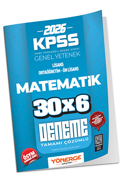 Yönerge Yayınları Yönerge 2026 KPSS Matematik İLELEBET 30x6 Deneme Çözümlü
