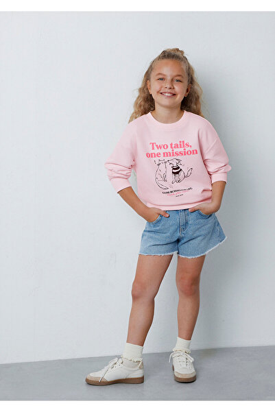 Mavi Baskılı Pembe Sweatshirt 7S10212-91487