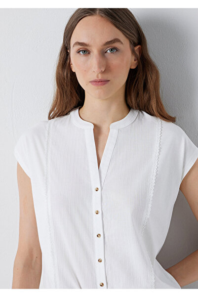Mavi Ecru Buttoned T-Shirt Regular Fit / Normal Cut 1614132-70057