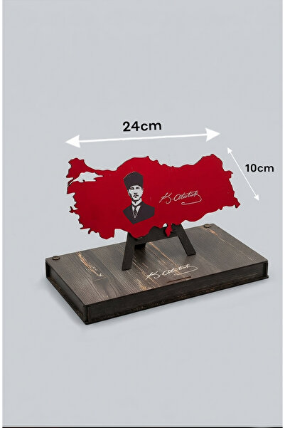 Işıl Concept Türkiye Haritası Masa Dekoru, Atatürk Temalı Masaüstü Türkiye Ha...