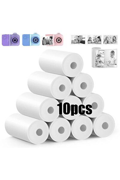 Choice 10 قطع 10 لفات ورق حراري أبيض 57×25 ملم لكاميرا الأطفال للطباعة الفورية