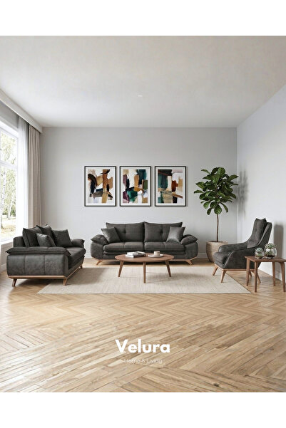 Velura Home & Living Azir Koltuk Takımı & Bazalı Yataklı Koltuk Takımı 3 3 1 ...