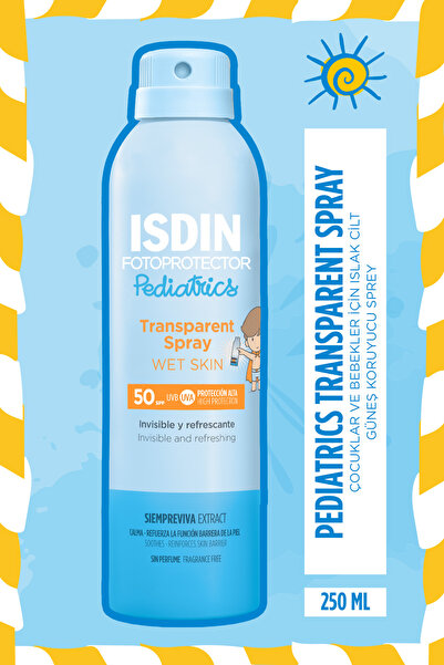 ISDIN Fotoprotector Pediatrics Transparent Spray Wet Skin Spf 50 250 ml Çocuk...