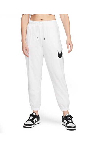 Nike W NSW ESSNTL WVN MR PANT HBR DM6183-100 Λευκό L