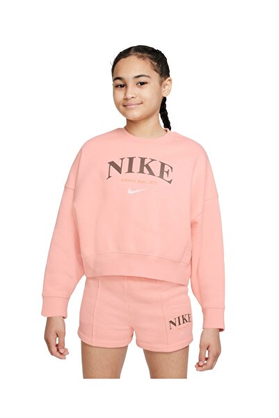 Nike G NSW TREND FLC CREW DV2563-800 Ροζ