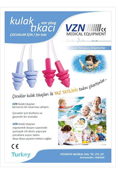 VZN Çocuk Kulak Tıkacı Pembe/mavi