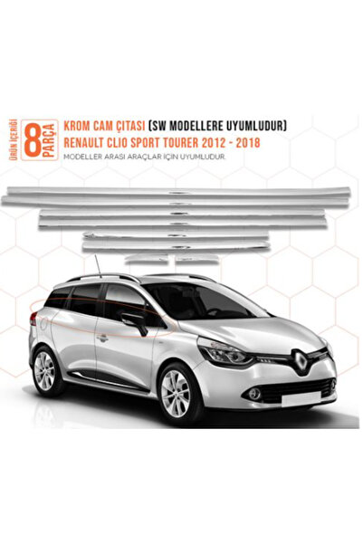 Niken Renault Clio 4 Station Wagon Cam Çıtası Çerçevesi Kromu Nikelajı 2012-2019