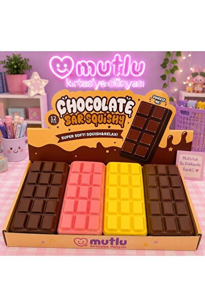 Mutlu Süper Yumuşak Çikolata Bar Squishy