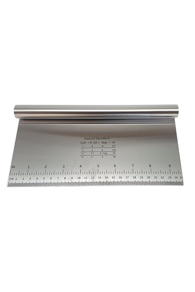 dinckitchen Measuring Stainless Steel Dough Scraper and Cutter 25×12.5 cm