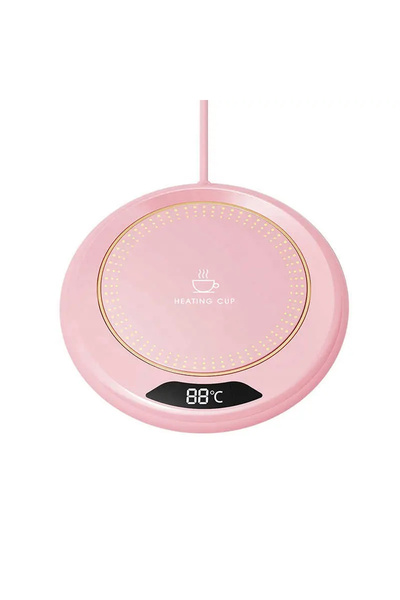 Choice 308 pink 1PC Thermostatic Heating Coaster USB Home Heating Coaster 3-s...