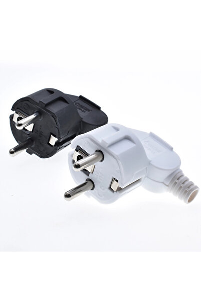 Choice1 Black EU Plug Adapter 16A Male Replacement Adapter Outlet Rewireable ...