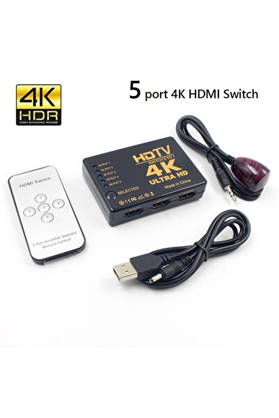 Choice1 5 Port 3 in 1 HDMI-compatible Switch 4K Switcher out HD 1080P Video C...