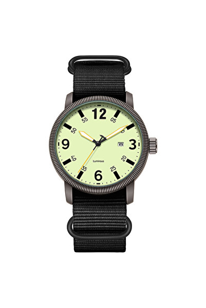 Choice4 Black Full Luminous 2026 TPW Field Watch with Big Numbers Fabric Stra...