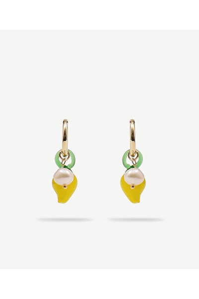Yargıcı Lemon Charmed Hoop Earrings