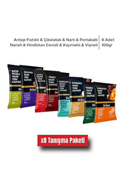 Shazel Hazır Karma Special Hazır Türk Kahvesi 8'li (100GR. X 8 ADET)