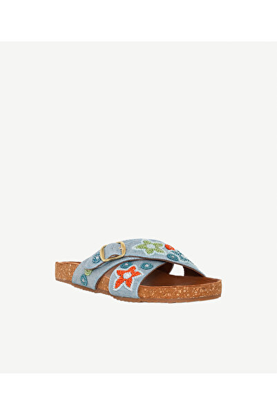Yargıcı Bead Embellished Cross-Strapped Slippers