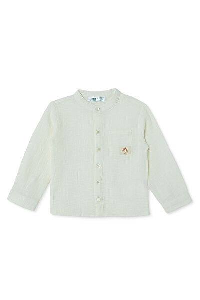 MOTHERCARE Erkek Bebek Gömlek Düğmeli Gömlek Yaka Long Sleeve