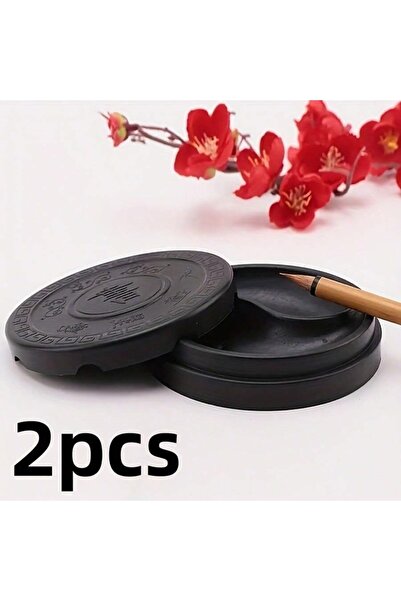 Choice 2PC Ink Stone 2pc Plastic Inkwell Set, Containing Calligraphy Ink, Art...