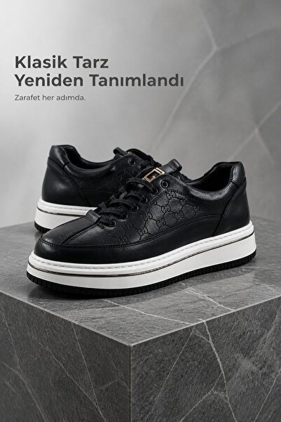 PATRICK CASSA Men's Genuine Leather Sneaker Sports Shoes