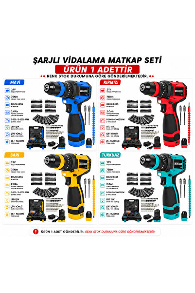 Graizer M 18 (brushless) Darbeli Çelik Şanzuman Kömürsüz Şarjli Çift Akülü Vidalama Matkap Setli