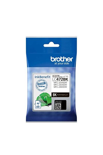 Brother Lc472Bk Black Siyah 550 Sayfa Kapasiteli Kartuş Mfc-J2340-J3540-J3940
